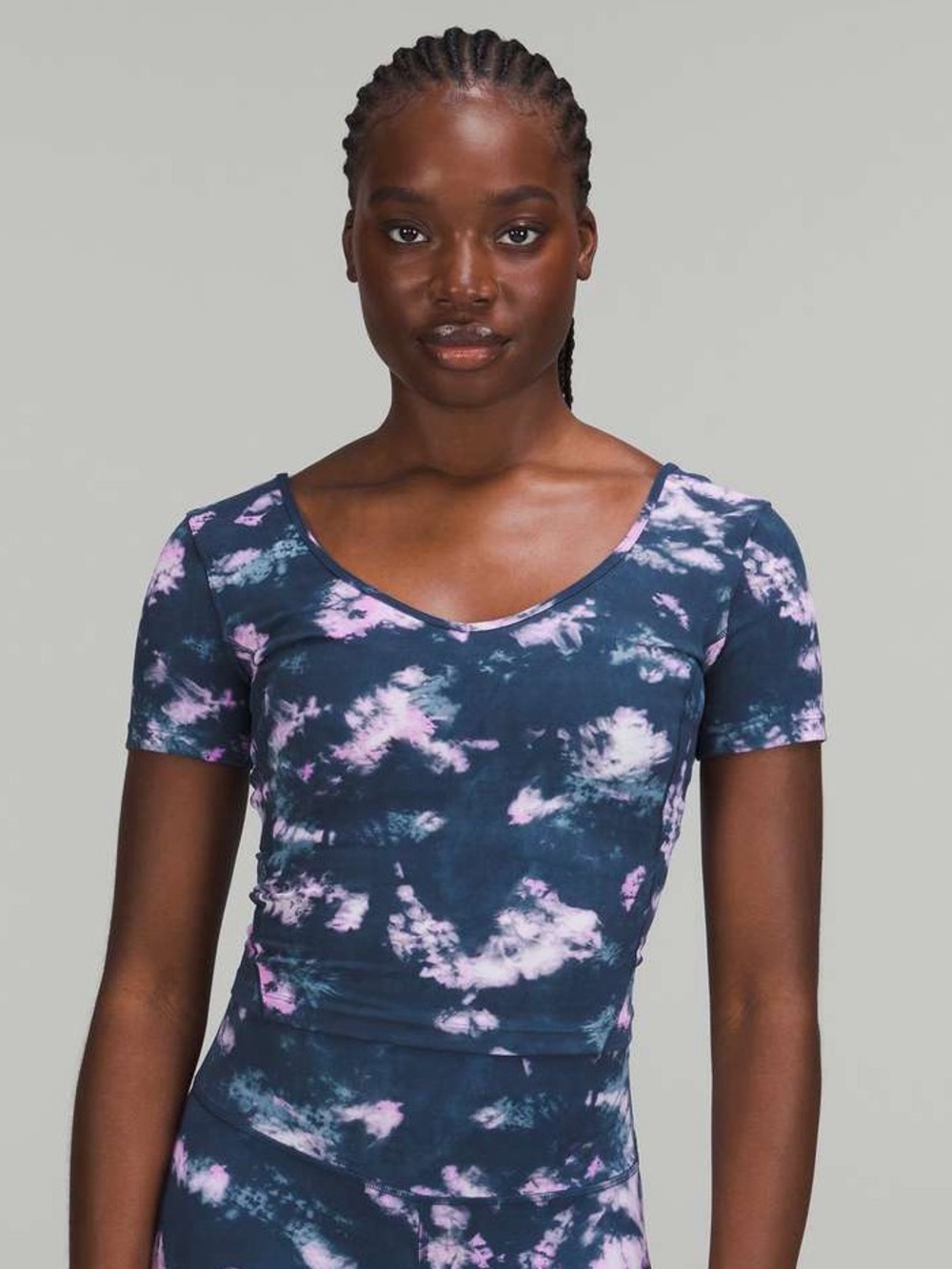 Lululemon Align T-Shirt in Circulate Tie Dye Mineral Blue Multi